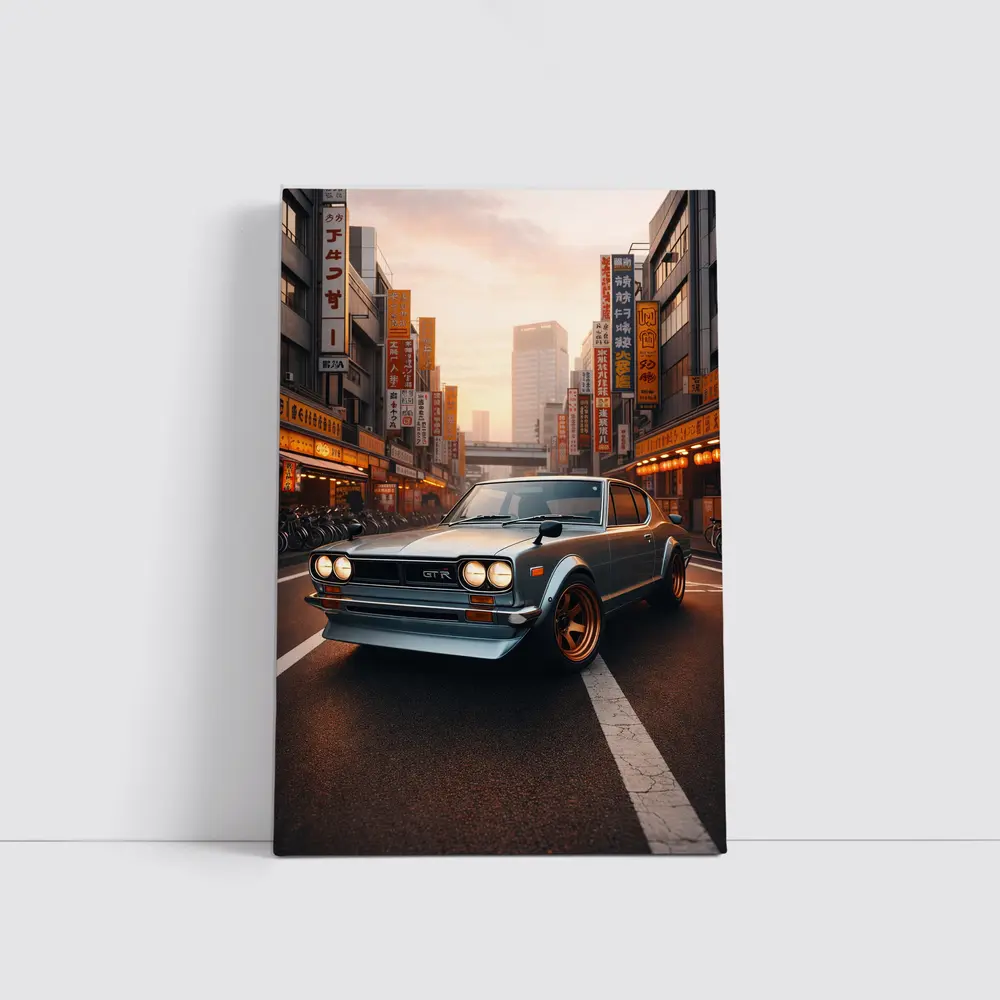 Nissan Skyline GTR Classic Japanese City Street – Wall Art