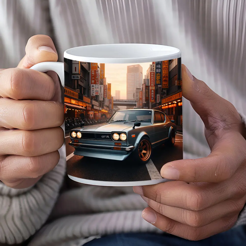 Nissan Skyline GTR Classic Japanese City Street – Mugs