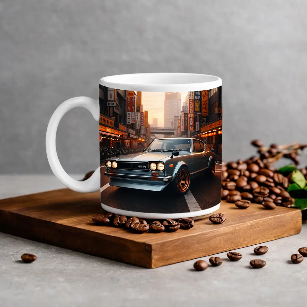 Nissan Skyline GTR Classic Japanese City Street – Mugs
