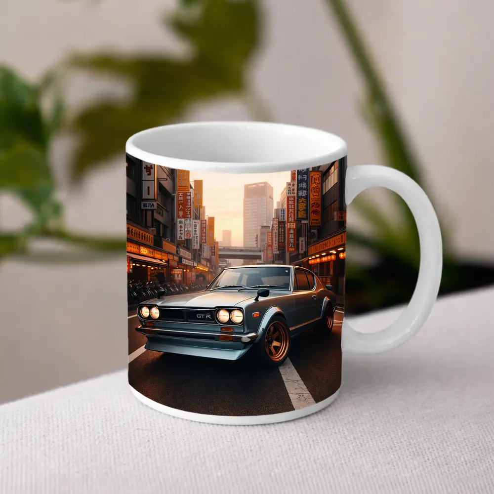 Nissan Skyline GTR Classic Japanese City Street – Mugs