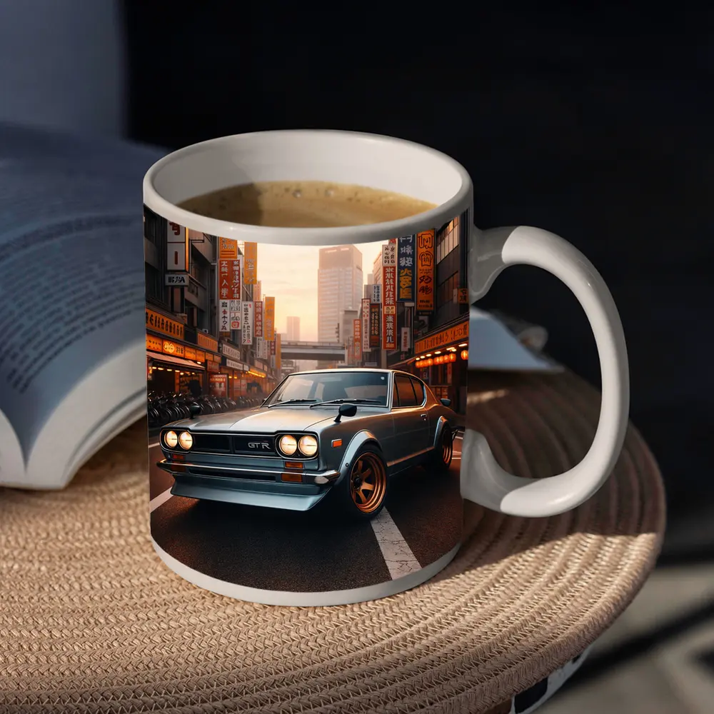 Nissan Skyline GTR Classic Japanese City Street – Mugs