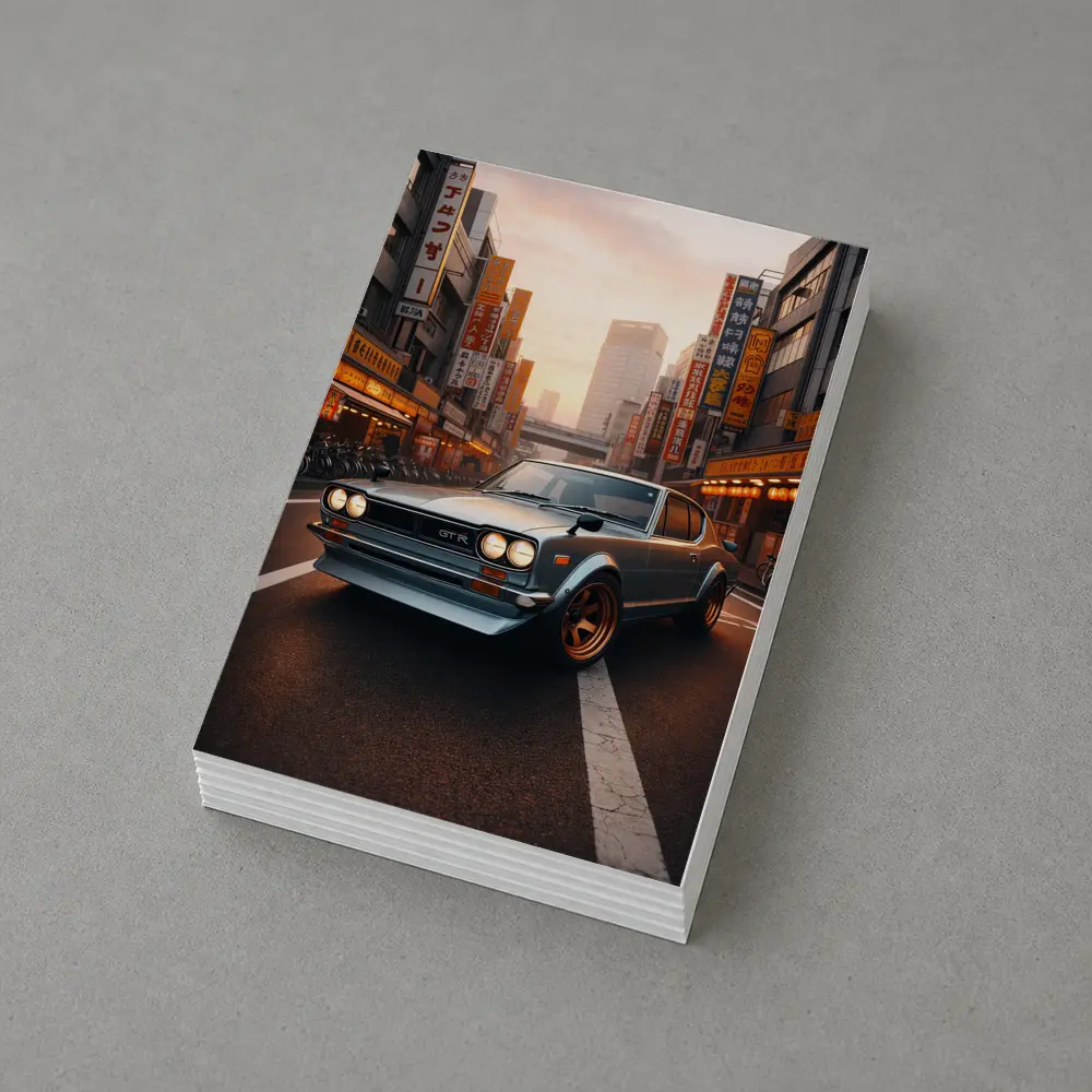 Nissan Skyline GTR Classic Japanese City Street – Postcards