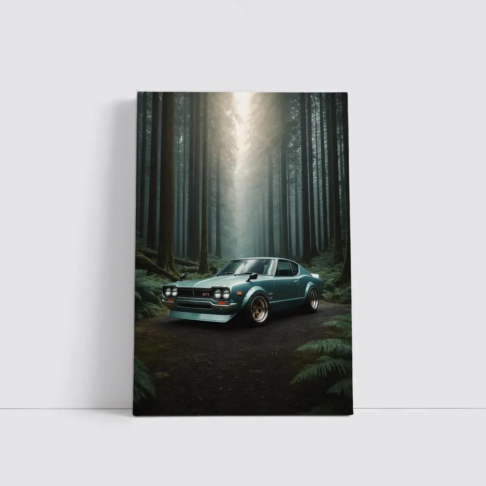 Nissan Skyline GTR Classic Car Forest – Wall Art