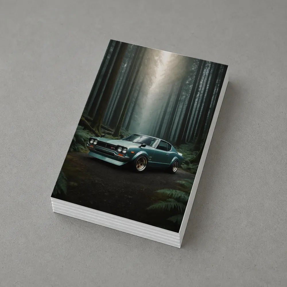 Nissan Skyline GTR Classic Car Forest – Postcards