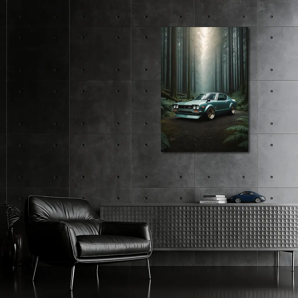 Nissan Skyline GTR Classic Car Forest – Wall Art
