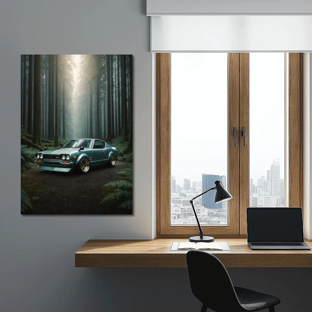 Nissan Skyline GTR Classic Car Forest – Wall Art