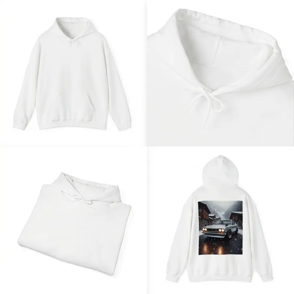 Nissan Skyline GT-R in Winter Snowfall – Hoodies