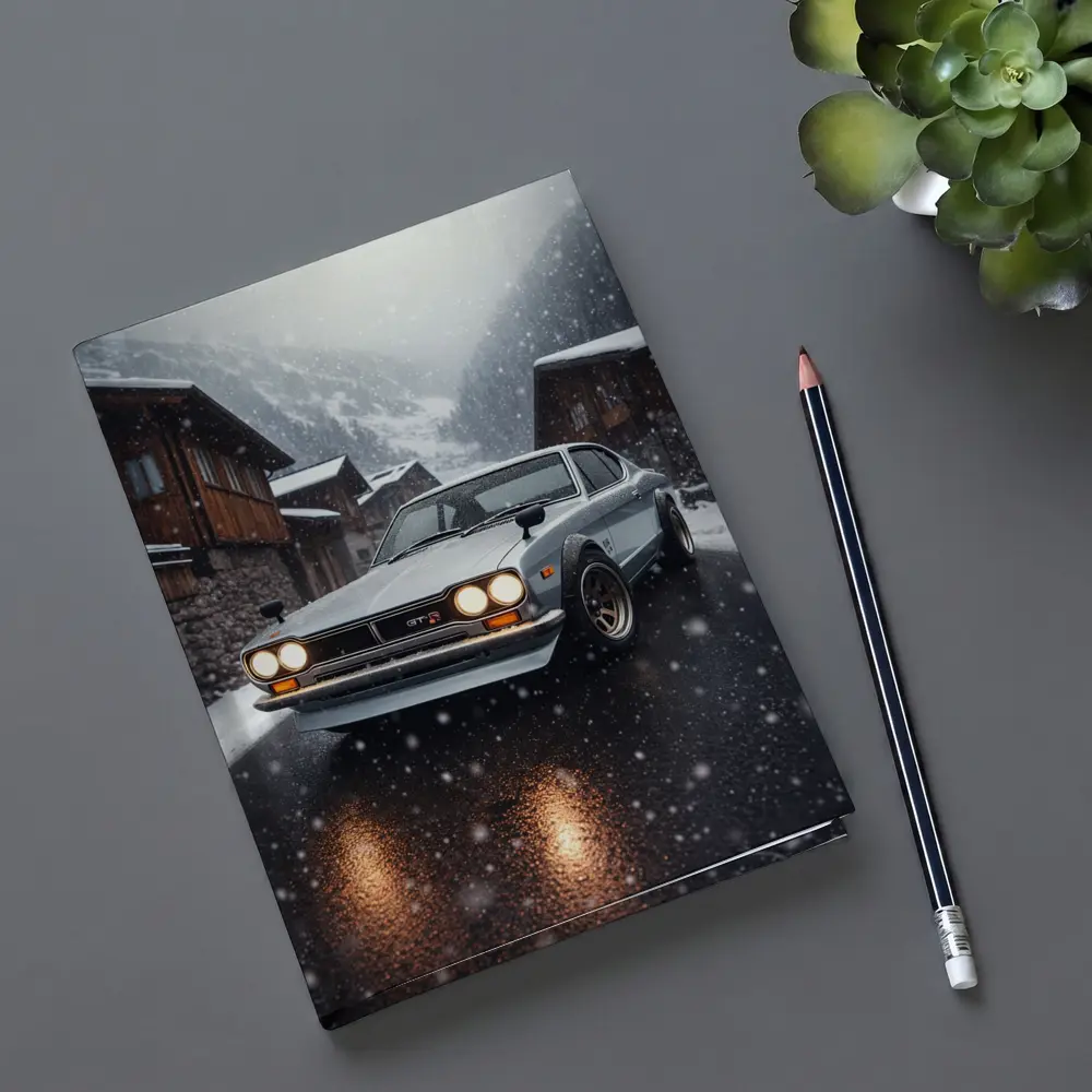 Nissan Skyline GT-R in Winter Snowfall – Notebooks