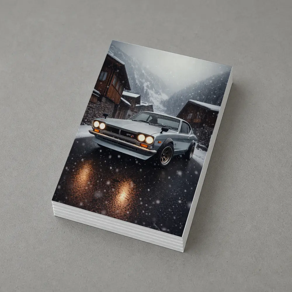 Nissan Skyline GT-R in Winter Snowfall – Postcards