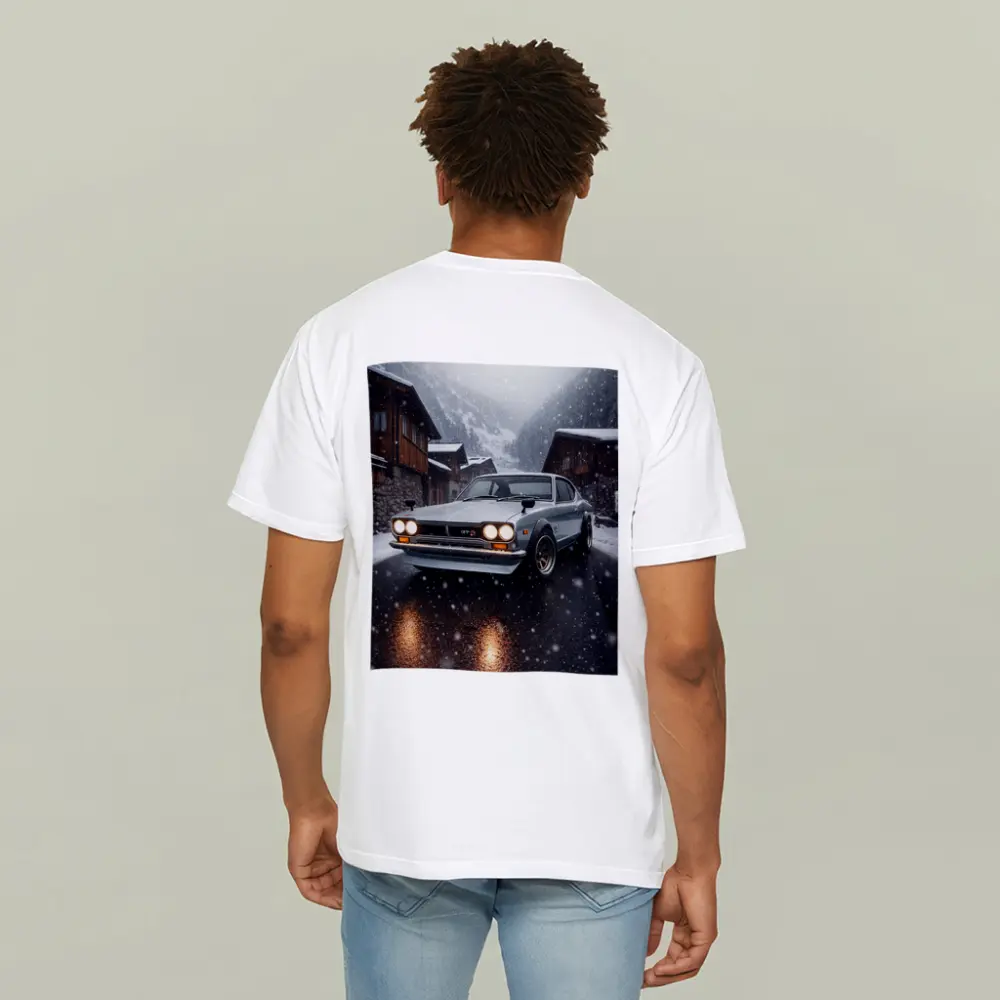 Nissan Skyline GT-R in Winter Snowfall – T-Shirts
