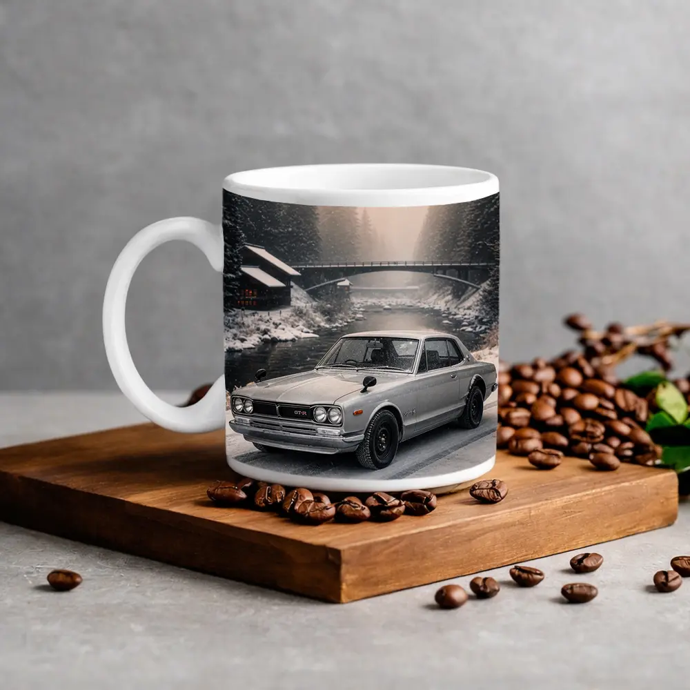 Nissan Skyline GT-R Classic Winter Snow Scene – Mugs