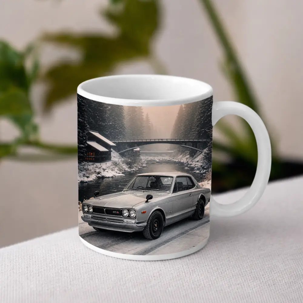 Nissan Skyline GT-R Classic Winter Snow Scene – Mugs