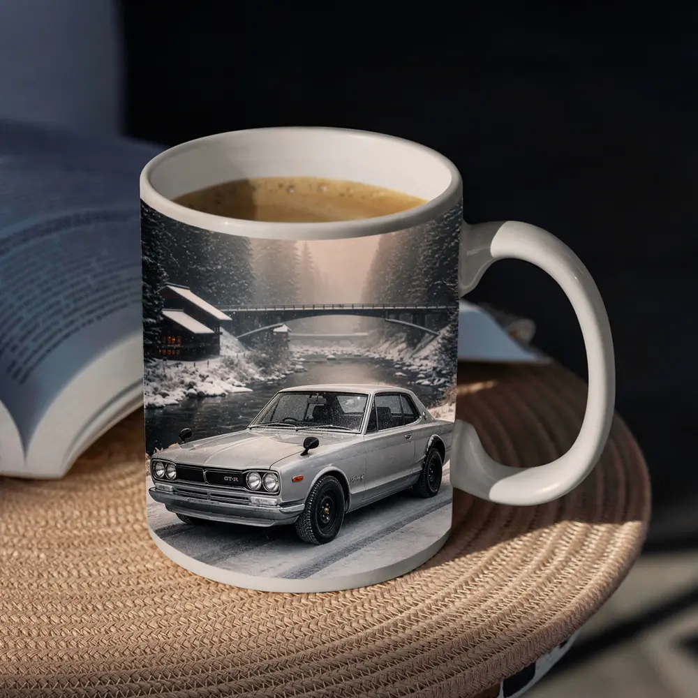 Nissan Skyline GT-R Classic Winter Snow Scene – Mugs