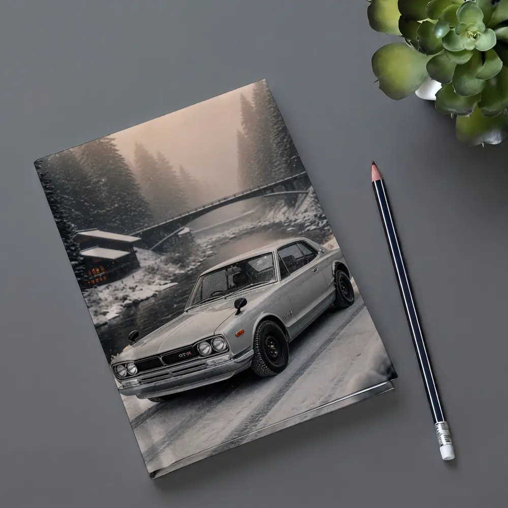 Nissan Skyline GT-R Classic Winter Snow Scene – Notebooks