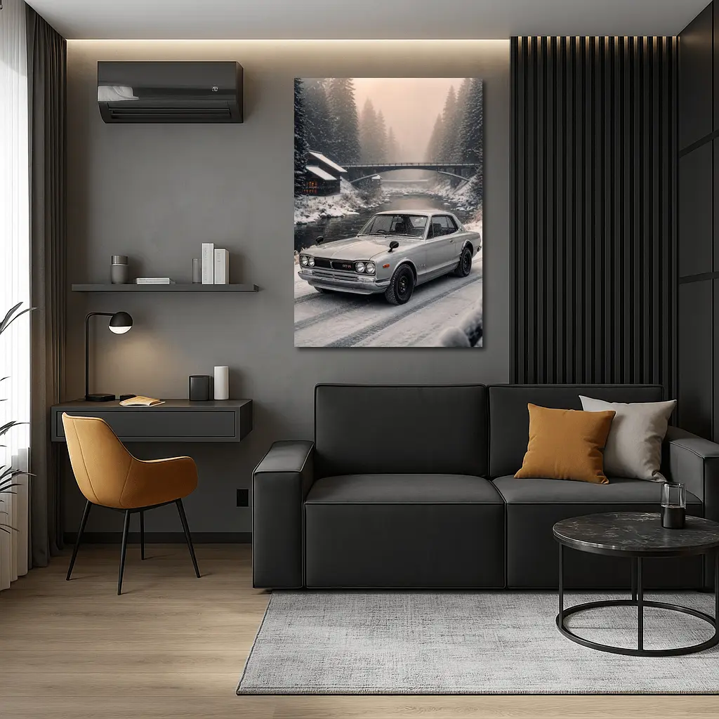 Nissan Skyline GT-R Classic Winter Snow Scene – Wall Art