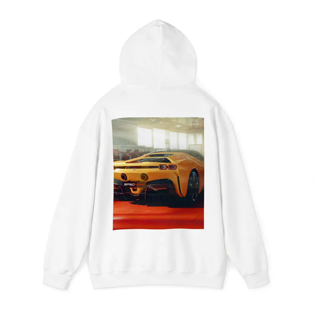 Ferrari SF90 Stradale Yellow Garage Rear – Hoodies