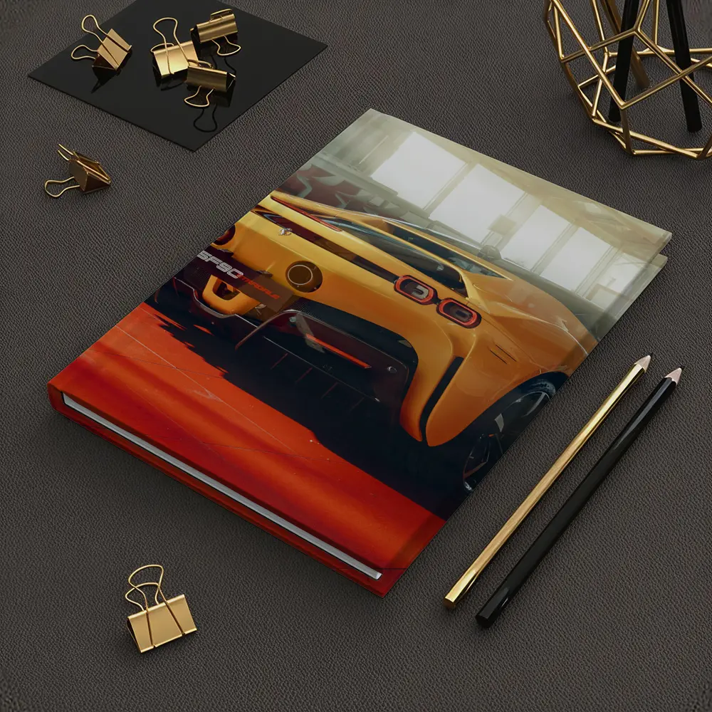 Ferrari SF90 Stradale Yellow Garage Rear – Notebooks