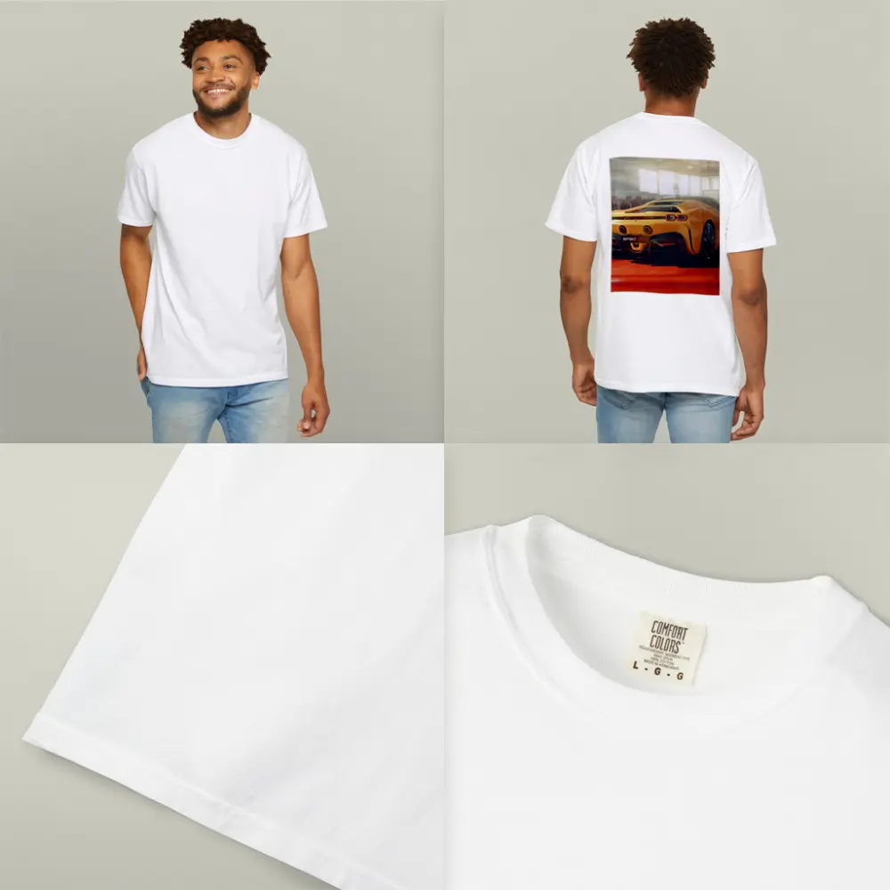Ferrari SF90 Stradale Yellow Garage Rear – T-Shirts