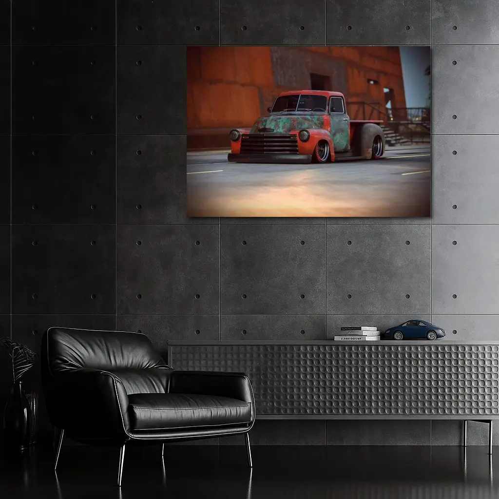 Chevrolet Pickup Rat Rod Slammed Street – Wall Art