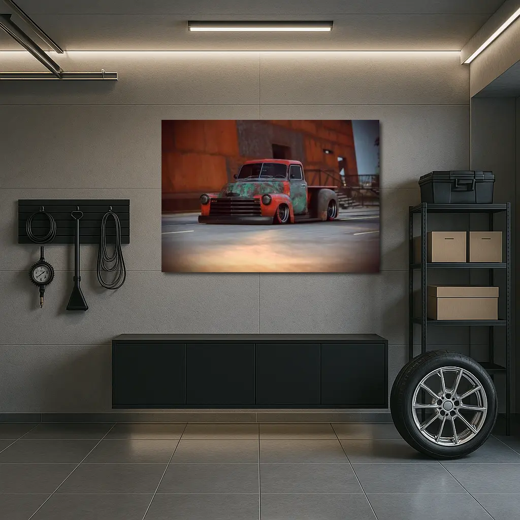 Chevrolet Pickup Rat Rod Slammed Street – Wall Art
