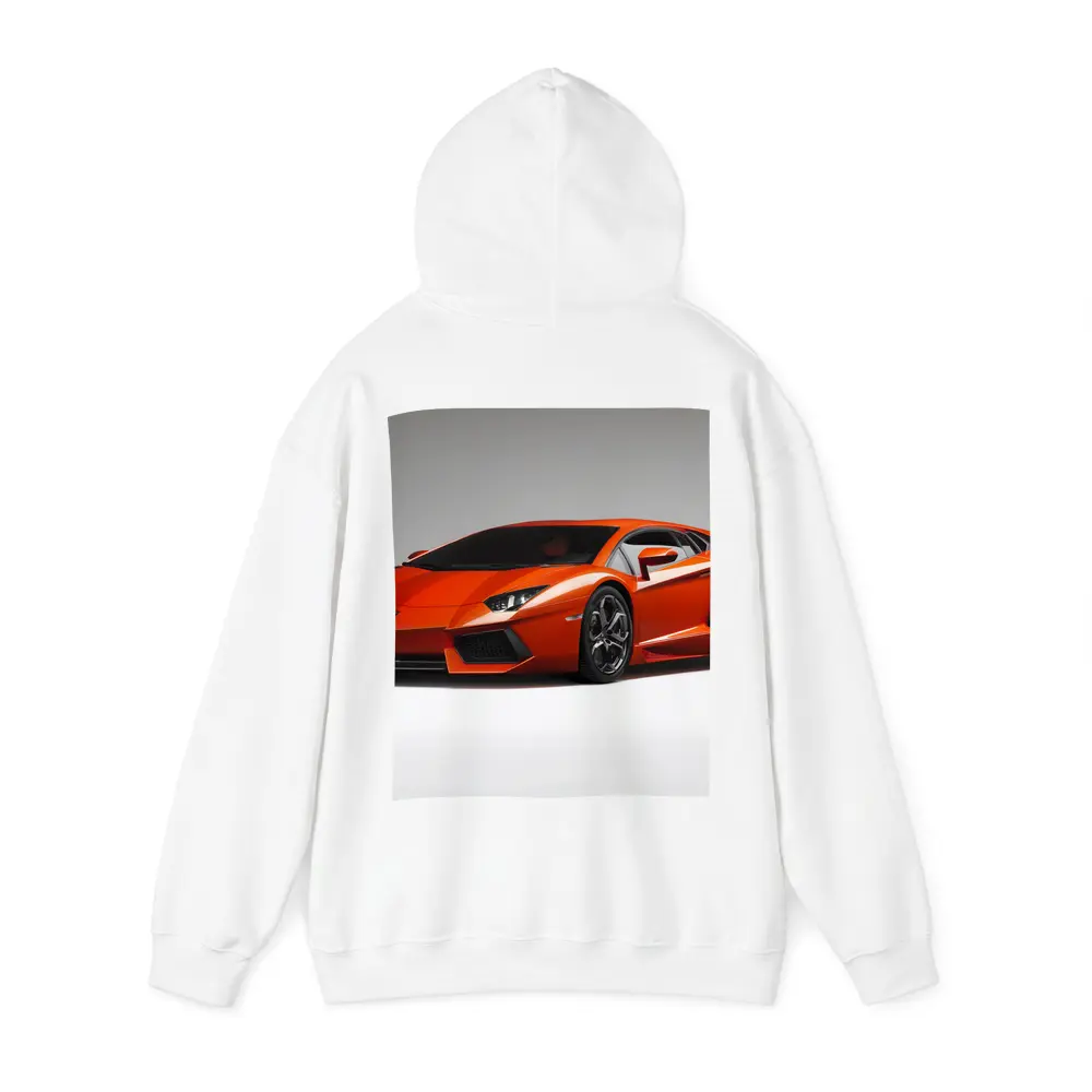 Lamborghini Aventador Orange Supercar Studio Shot – Hoodies