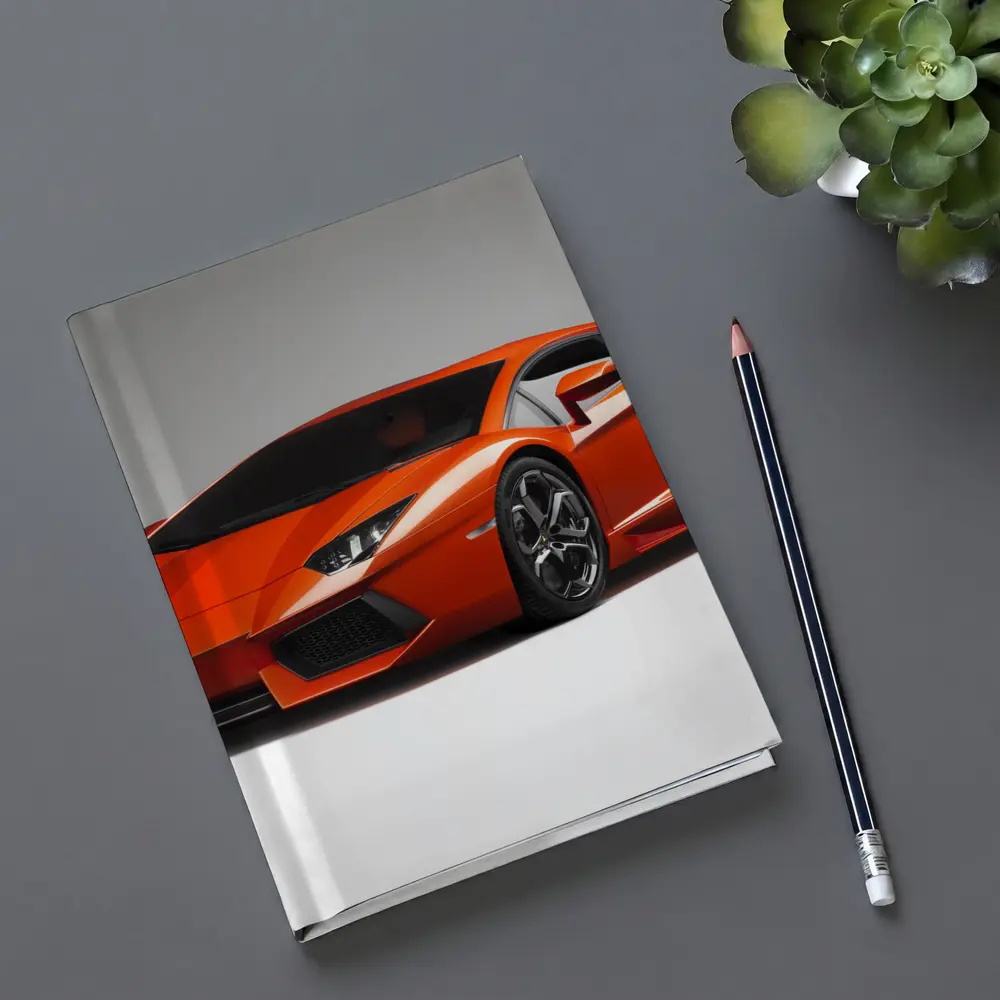 Lamborghini Aventador Orange Supercar Studio Shot – Notebooks