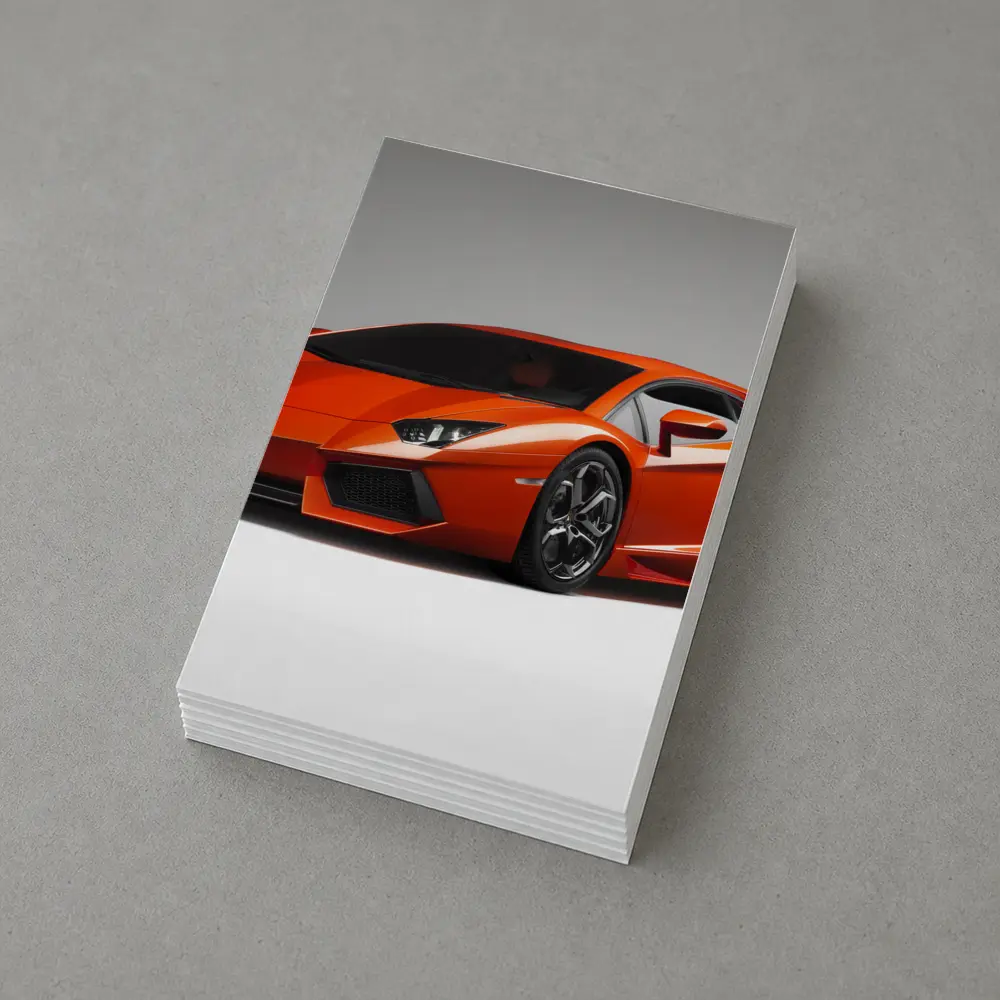 Lamborghini Aventador Orange Supercar Studio Shot – Postcards