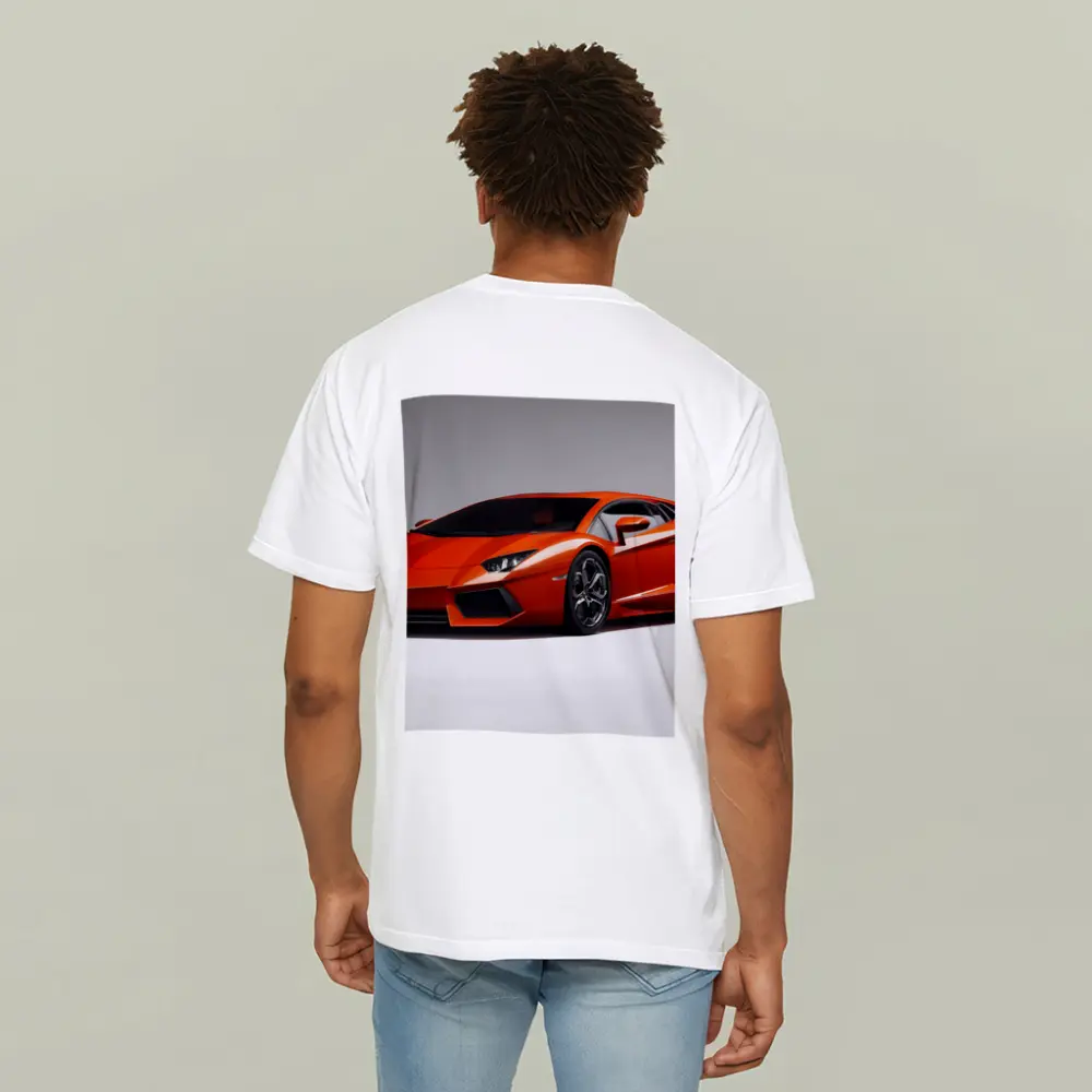 Lamborghini Aventador Orange Supercar Studio Shot – T-Shirts