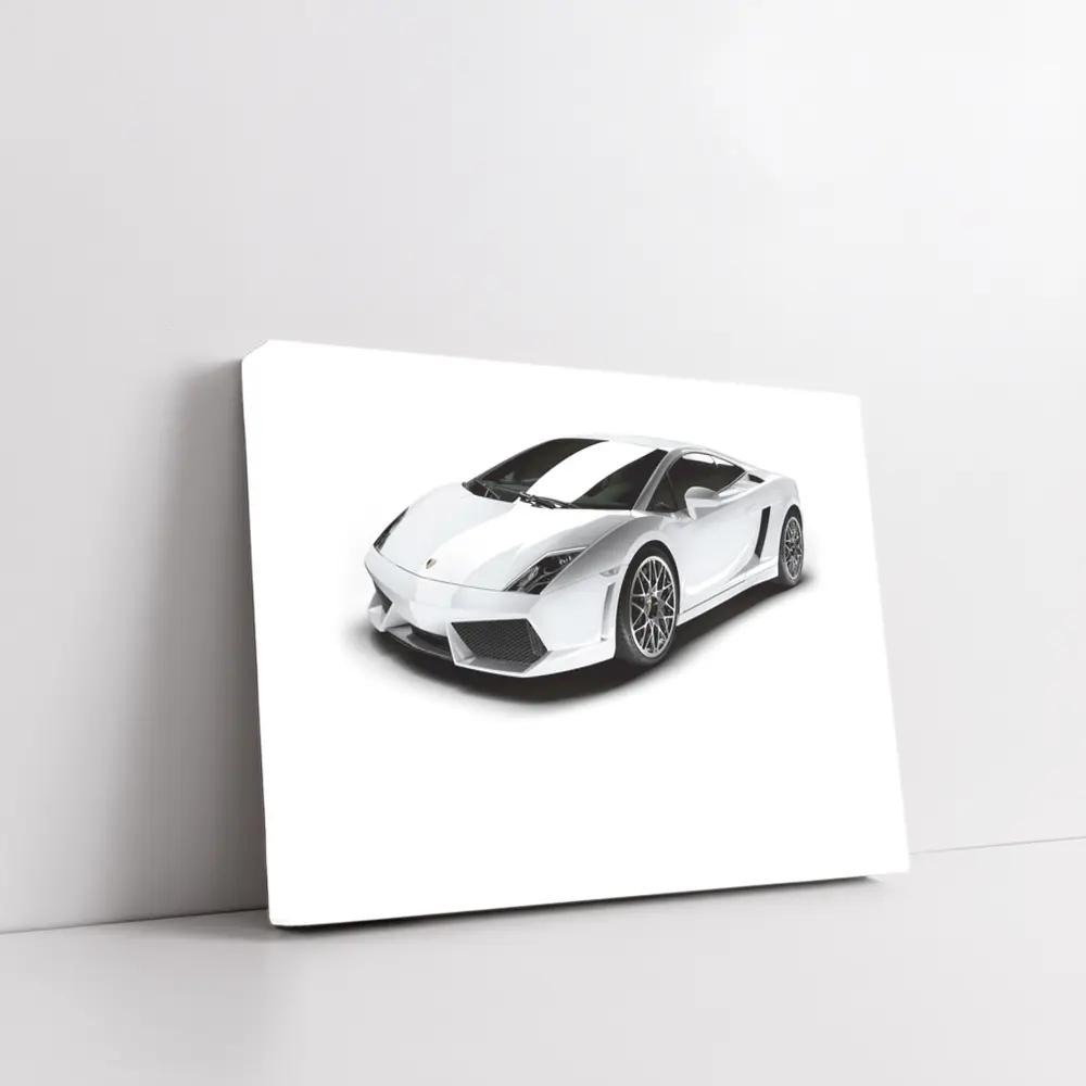 Lamborghini Gallardo White Supercar Studio Shot – Wall Art