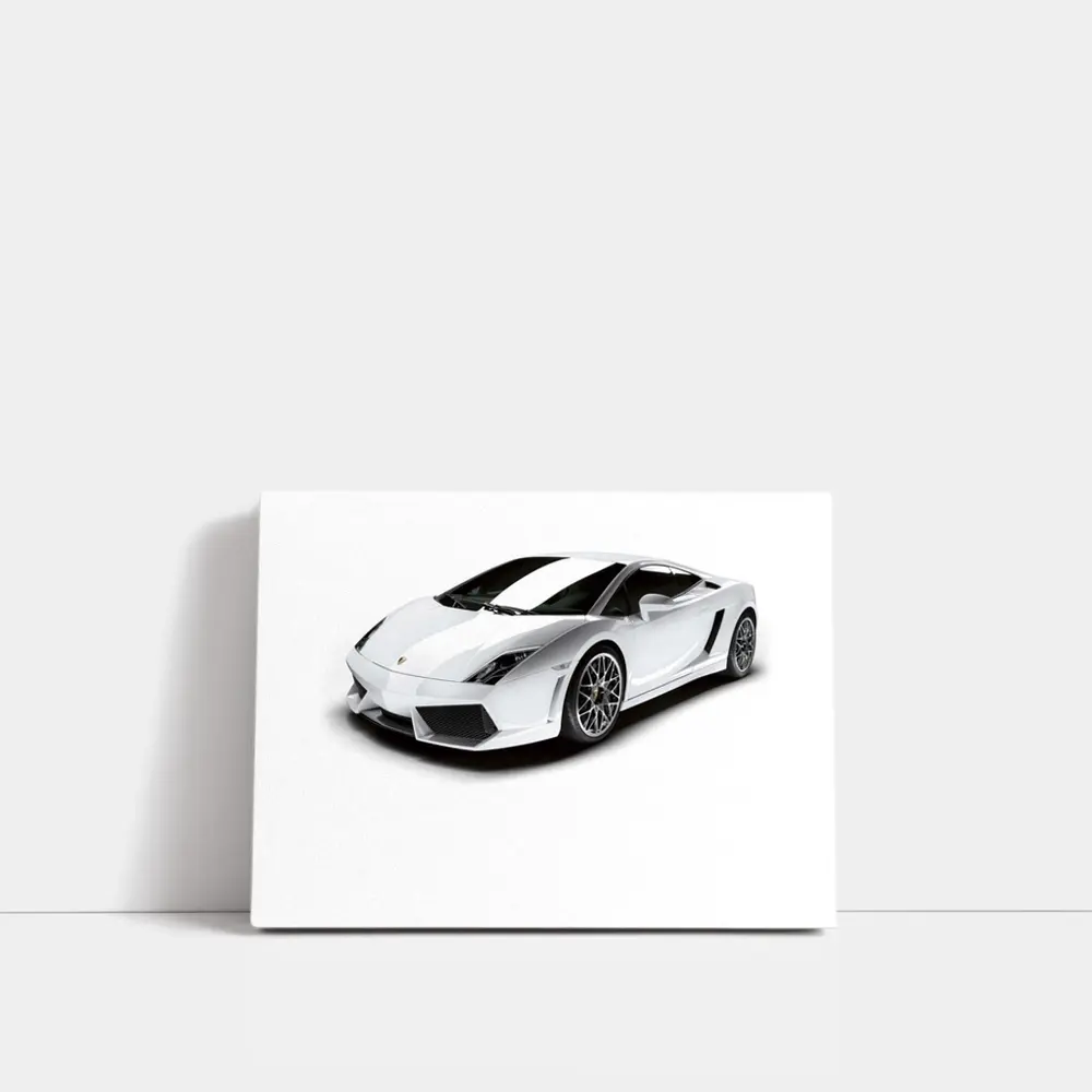 Lamborghini Gallardo White Supercar Studio Shot – Wall Art