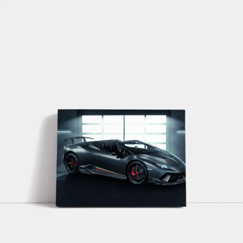Lamborghini Huracan Matte Gray Garage – Wall Art