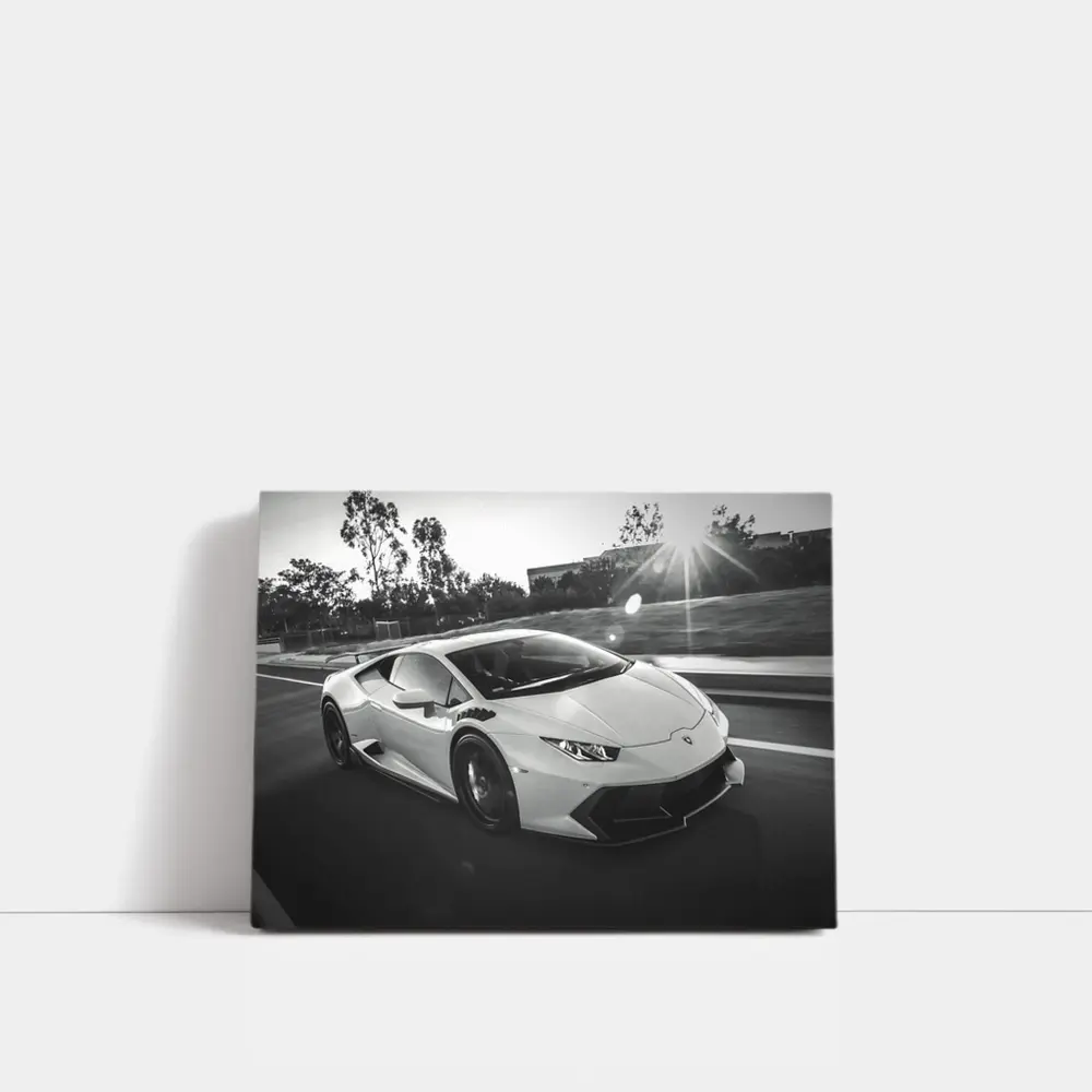 Lamborghini Huracan Racing on Open Road – Wall Art
