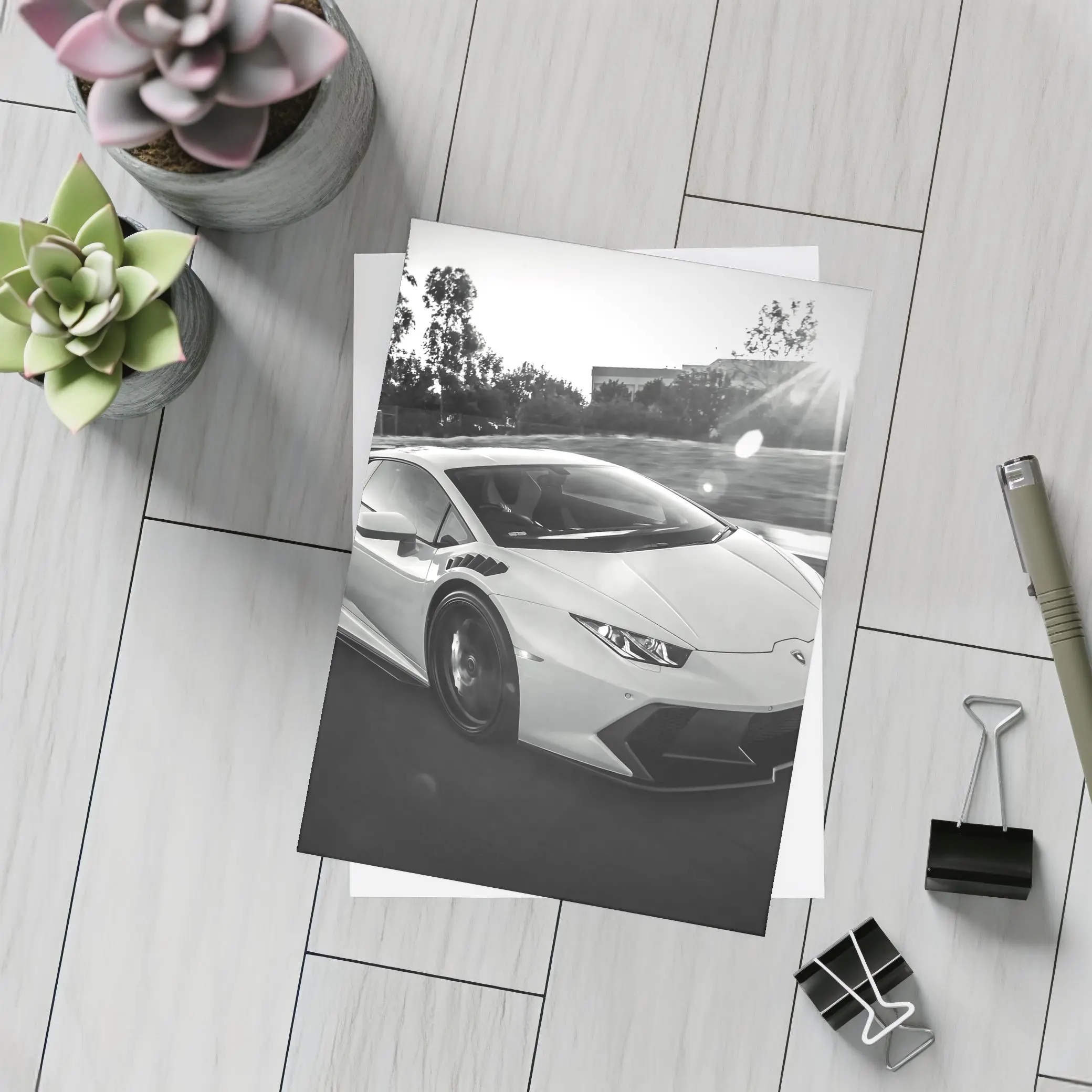 Lamborghini Huracan Racing on Open Road – Postcards
