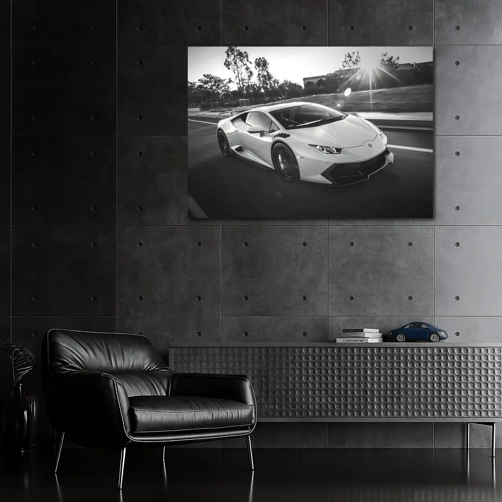 Lamborghini Huracan Racing on Open Road – Wall Art