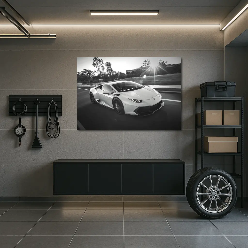 Lamborghini Huracan Racing on Open Road – Wall Art