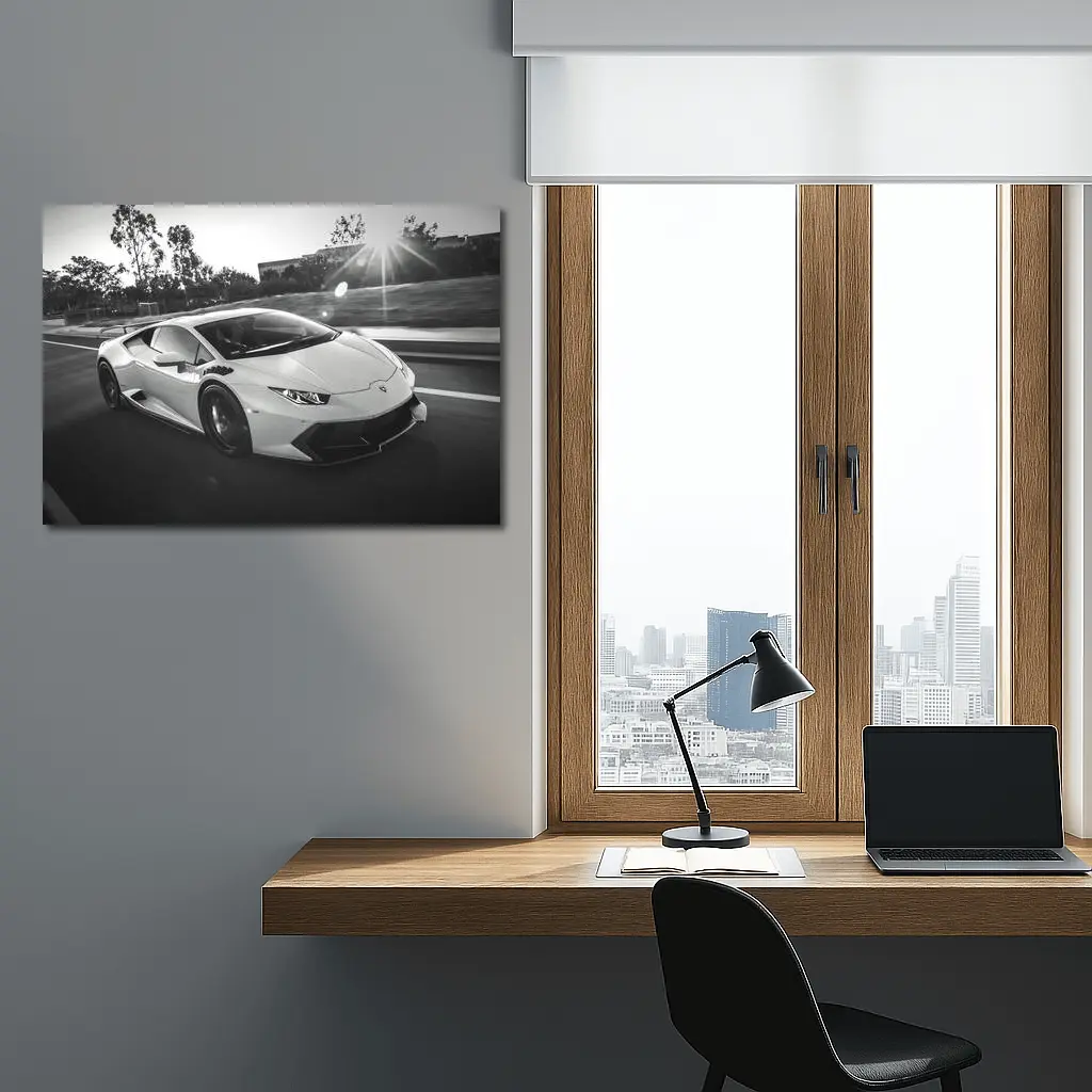 Lamborghini Huracan Racing on Open Road – Wall Art