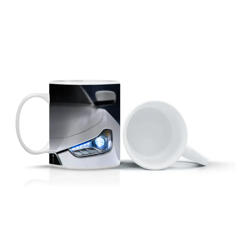 Maserati Ghibli White Headlight Close Up – Mugs