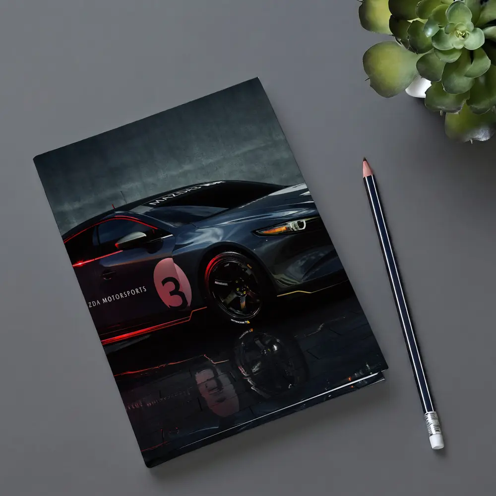 Mazda Three Motorsports Race Car Dark Studio – Notebooks
