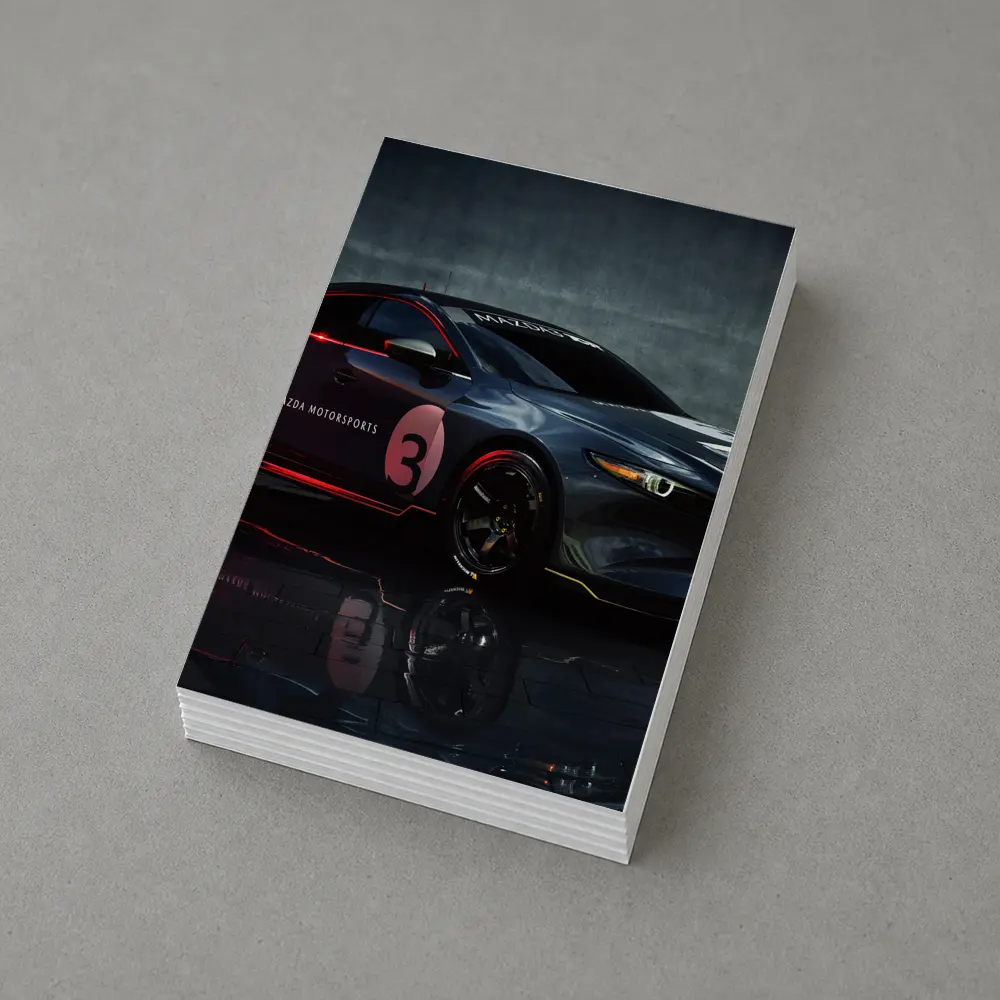 Mazda Three Motorsports Race Car Dark Studio – Postcards