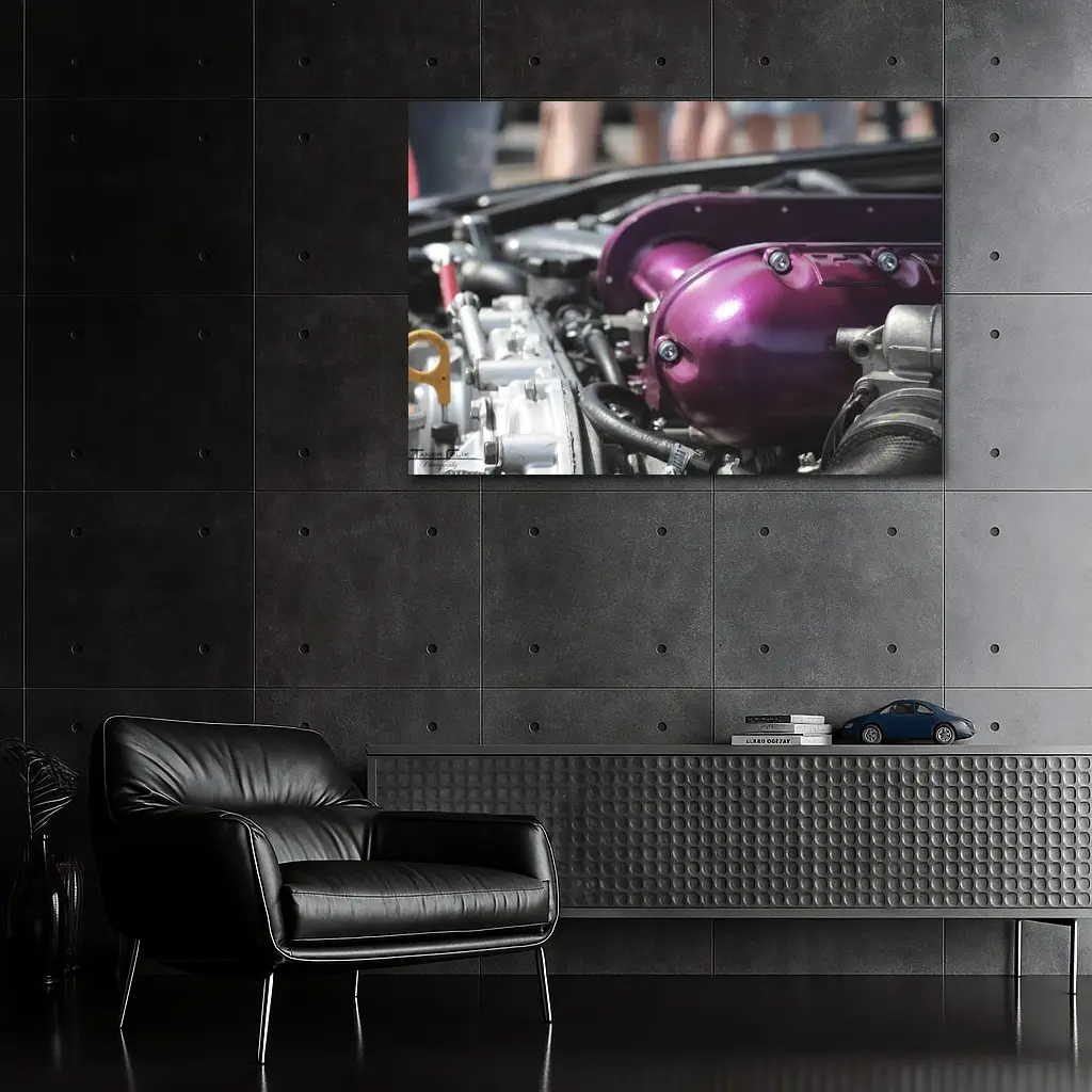 Purple Engine Bay Detail Car Show – Wall Art