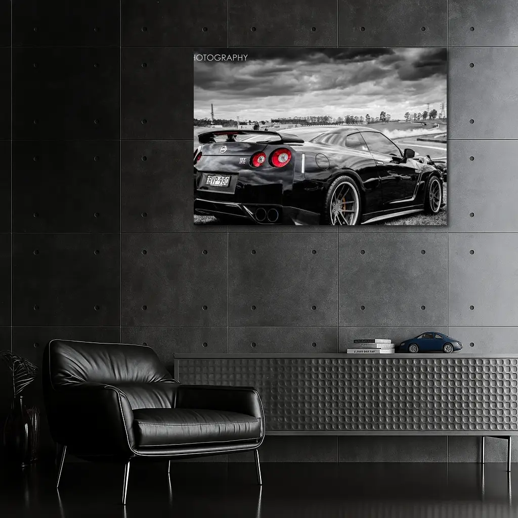 Nissan GT-R Black Track Day Racing – Wall Art