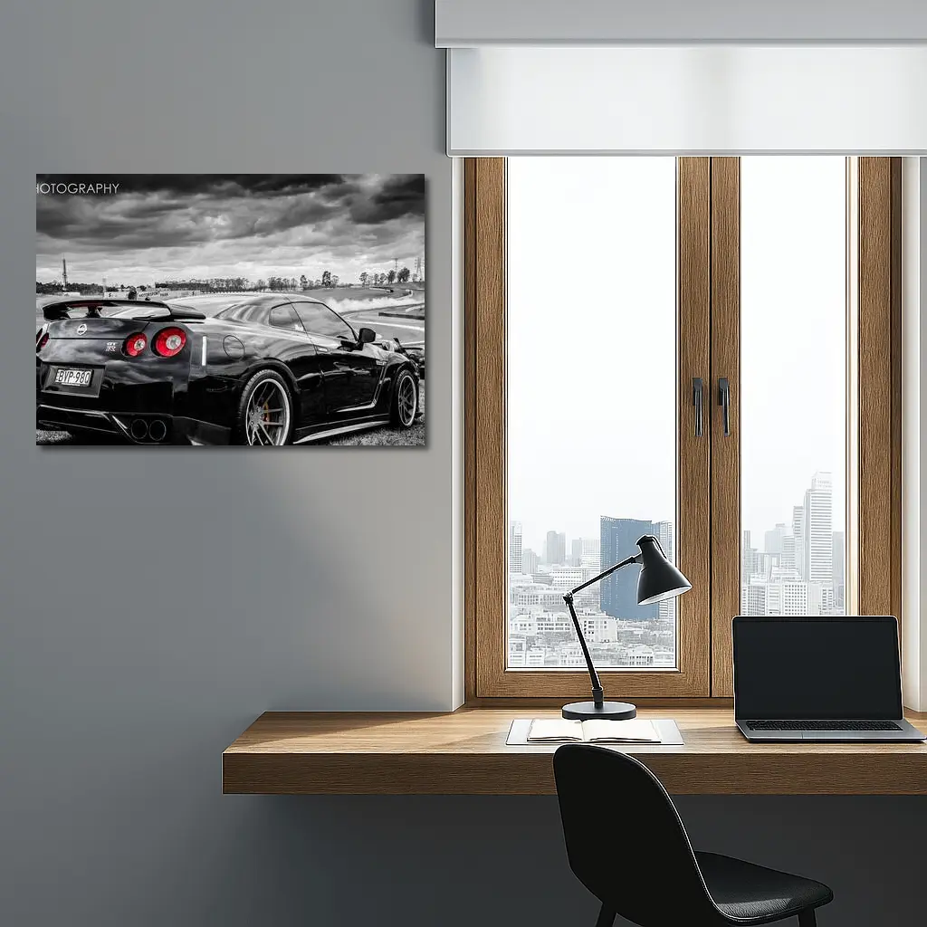 Nissan GT-R Black Track Day Racing – Wall Art