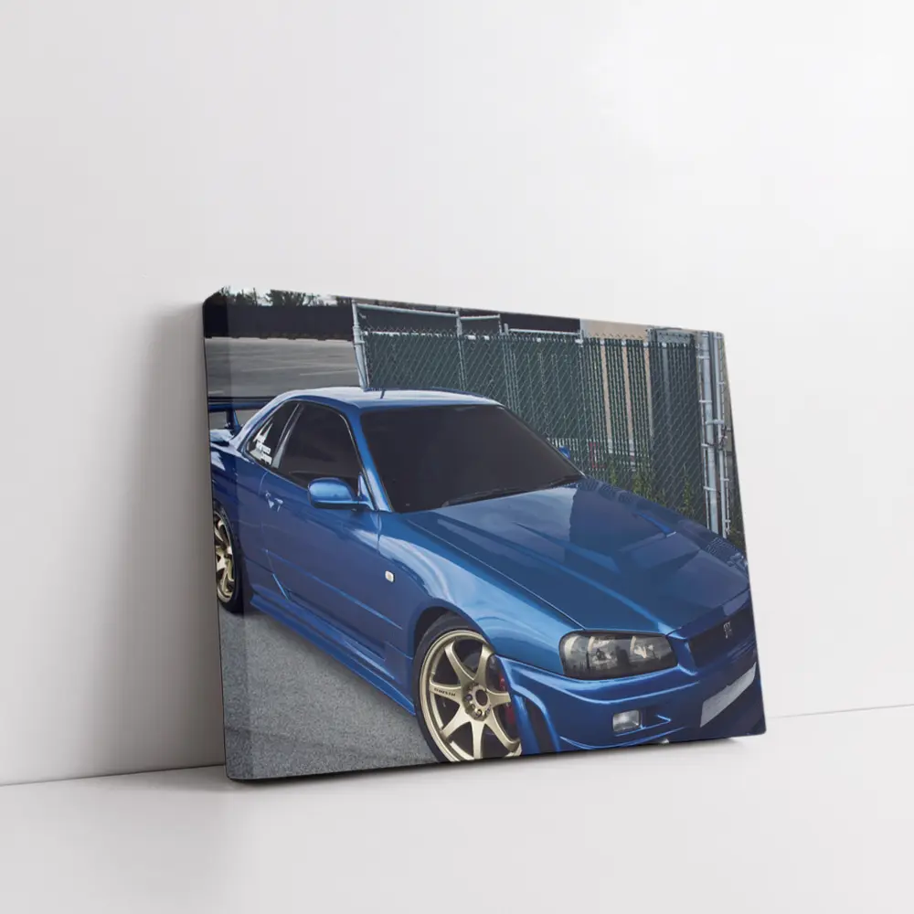 Nissan Skyline GT-R R34 Blue Street – Wall Art