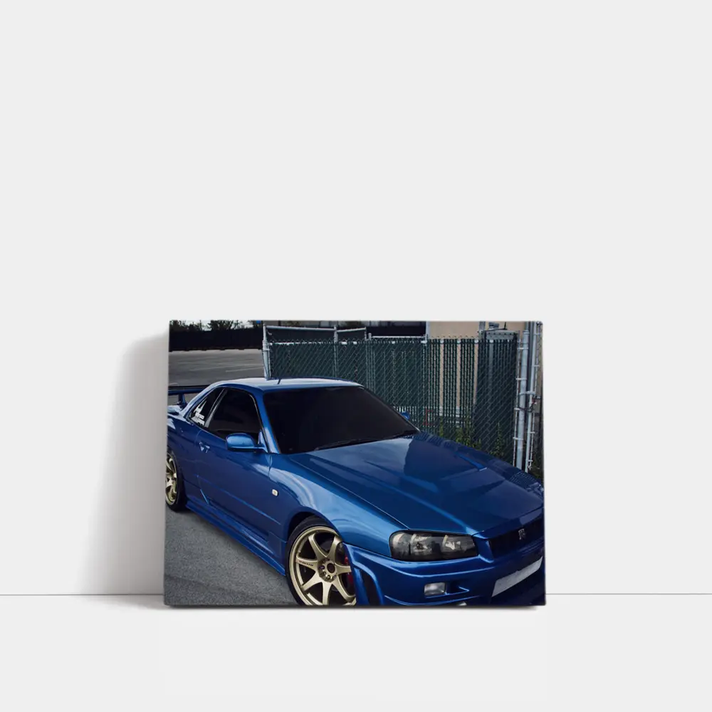 Nissan Skyline GT-R R34 Blue Street – Wall Art