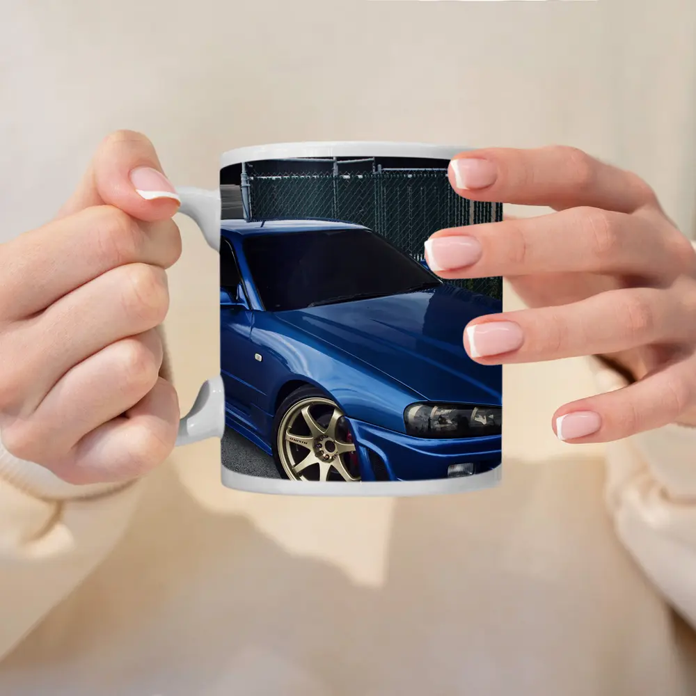 Nissan Skyline GT-R R34 Blue Street – Mugs