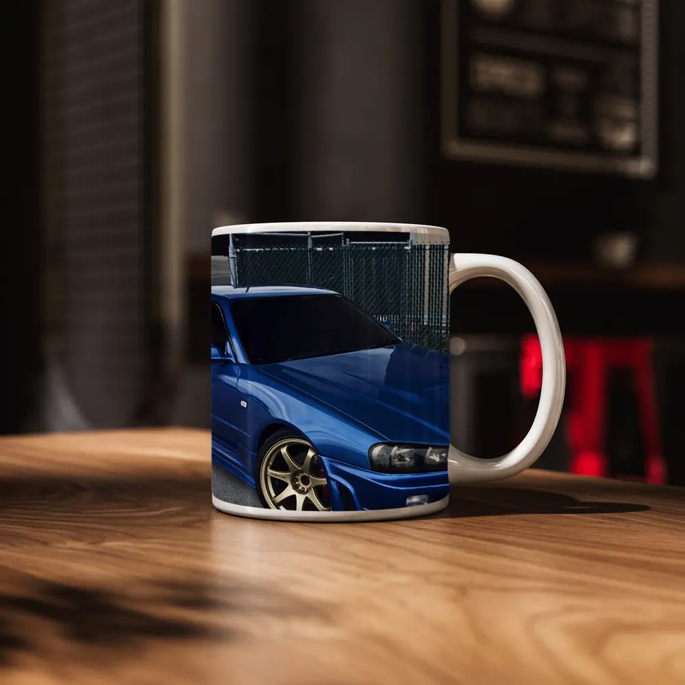 Nissan Skyline GT-R R34 Blue Street – Mugs