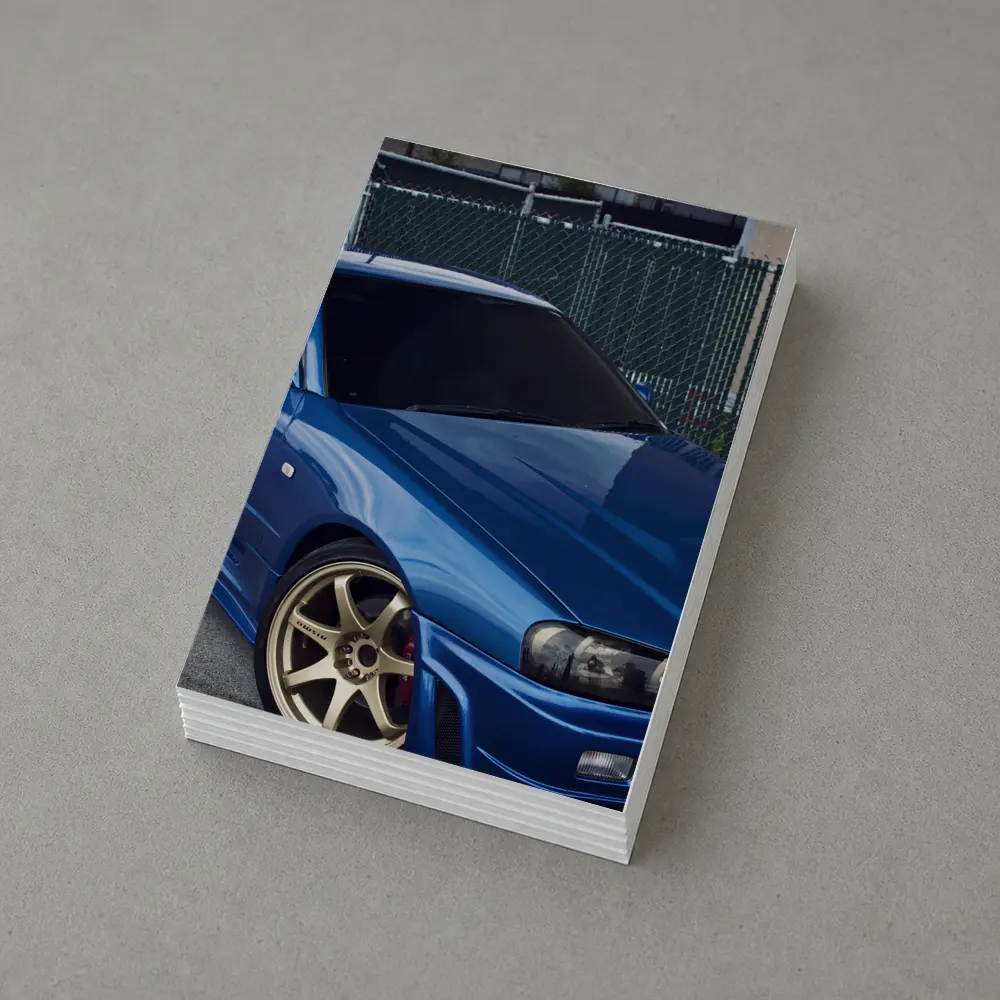 Nissan Skyline GT-R R34 Blue Street – Postcards