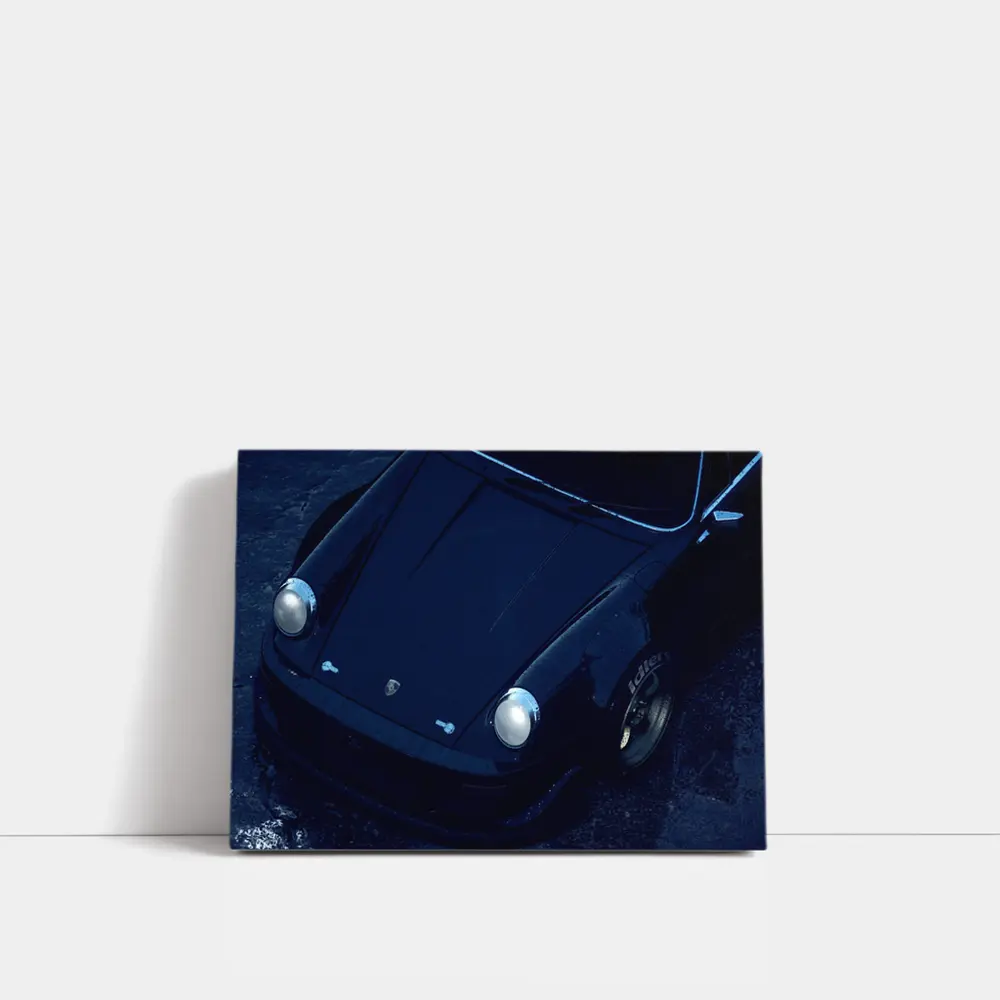 Porsche 911 Black Dark Wet Street – Wall Art