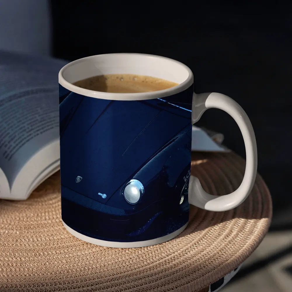 Porsche 911 Black Dark Wet Street – Mugs