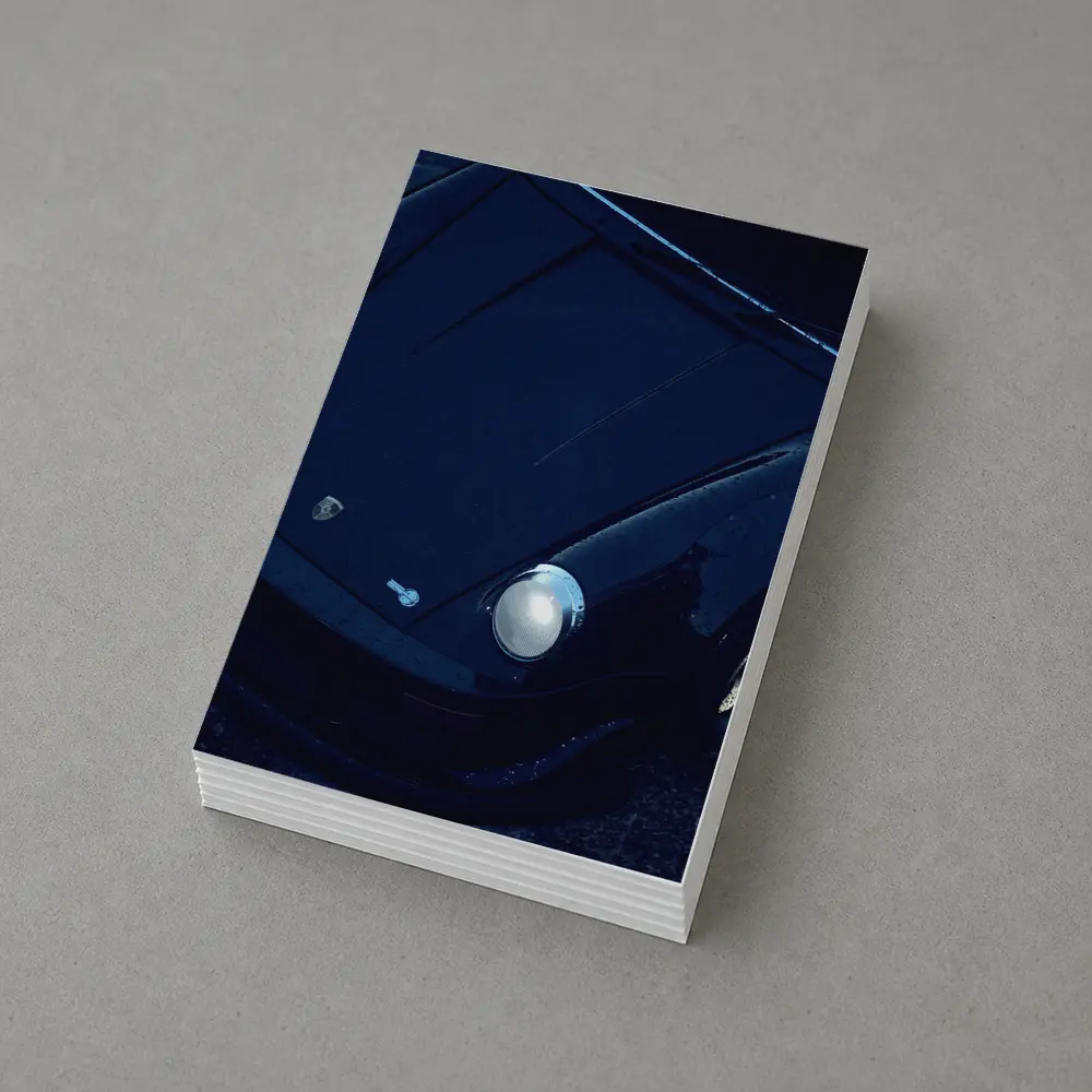 Porsche 911 Black Dark Wet Street – Postcards